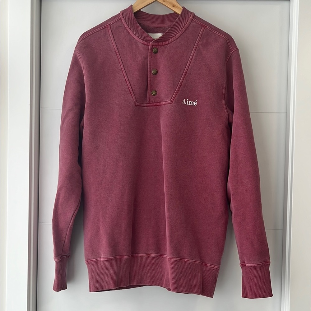 Aime Leon Dore 2019 Pop Over Embroidered Snap Sweatshirt